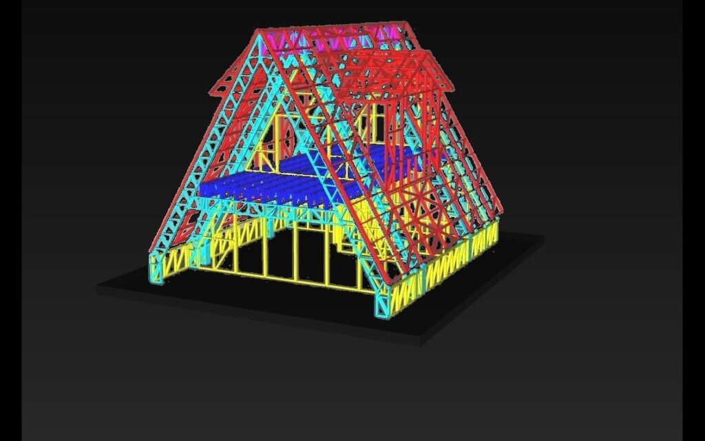 ویلای A-Frame با نیم‌طبقه