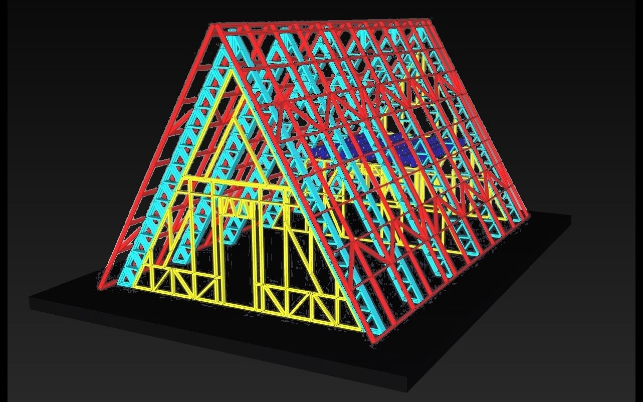 ویلای A-Frame با پنل خورشیدی